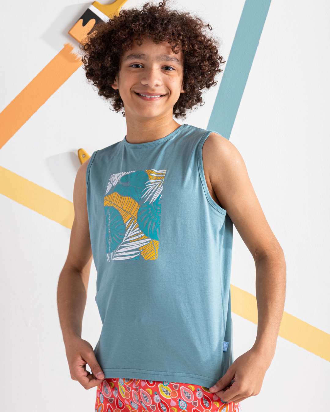 the colors of jungle T-shirt for boys, 100% cotton