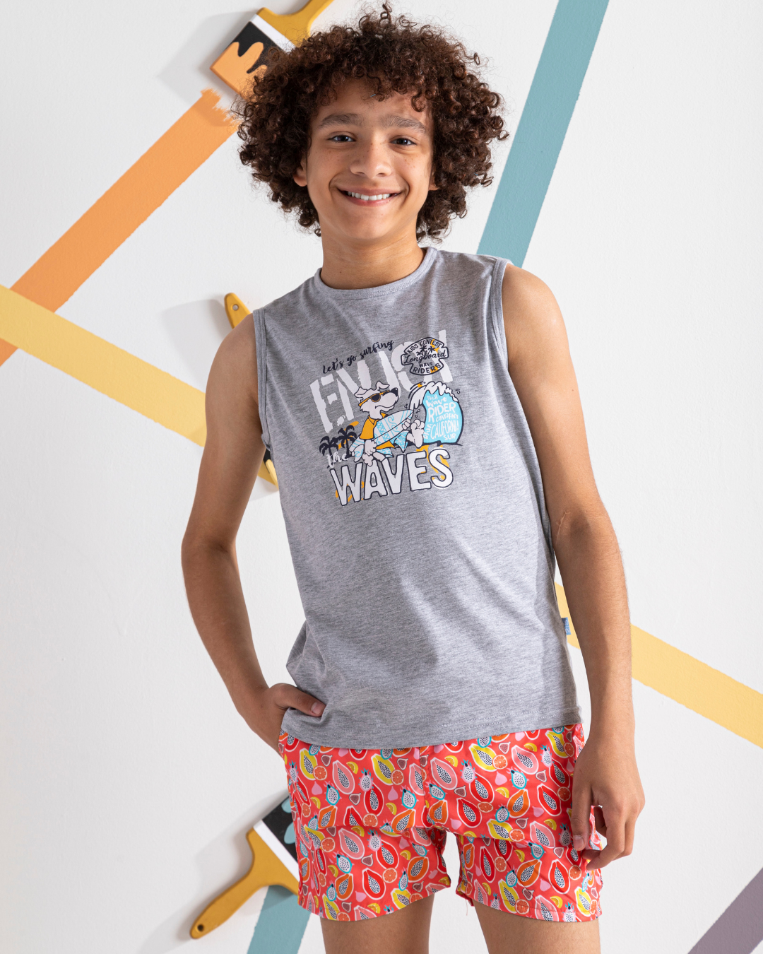 Enjoy Waves T-shirt for boys, 100% cotton
