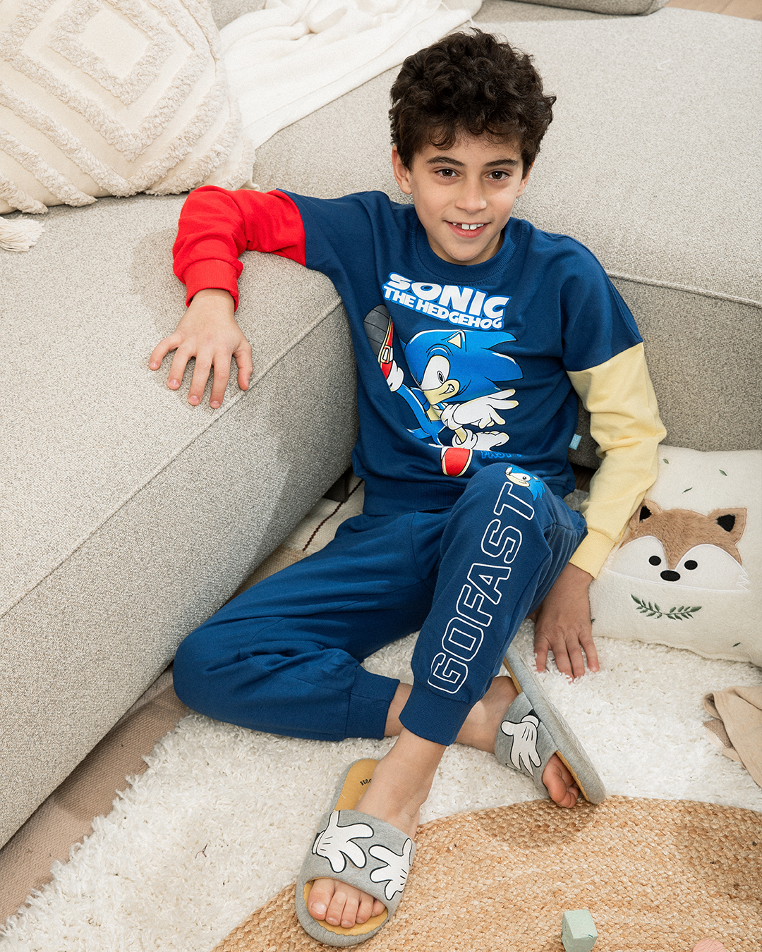 Sonic Boy Disney Boys' Pajamas Long Sleeve *Pants