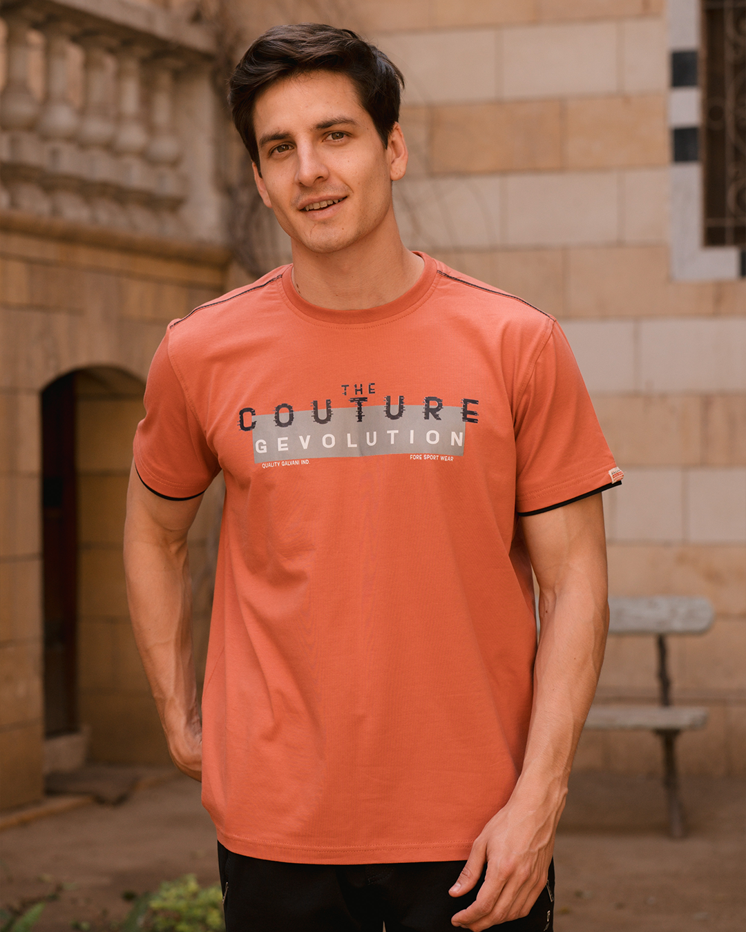 The couture GLV men's pajama t-shirt with a print on the chest