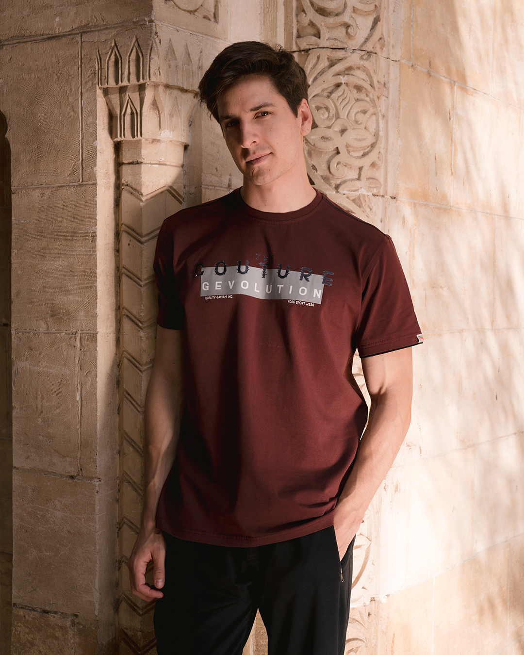 The couture GLV men's pajama t-shirt with a print on the chest