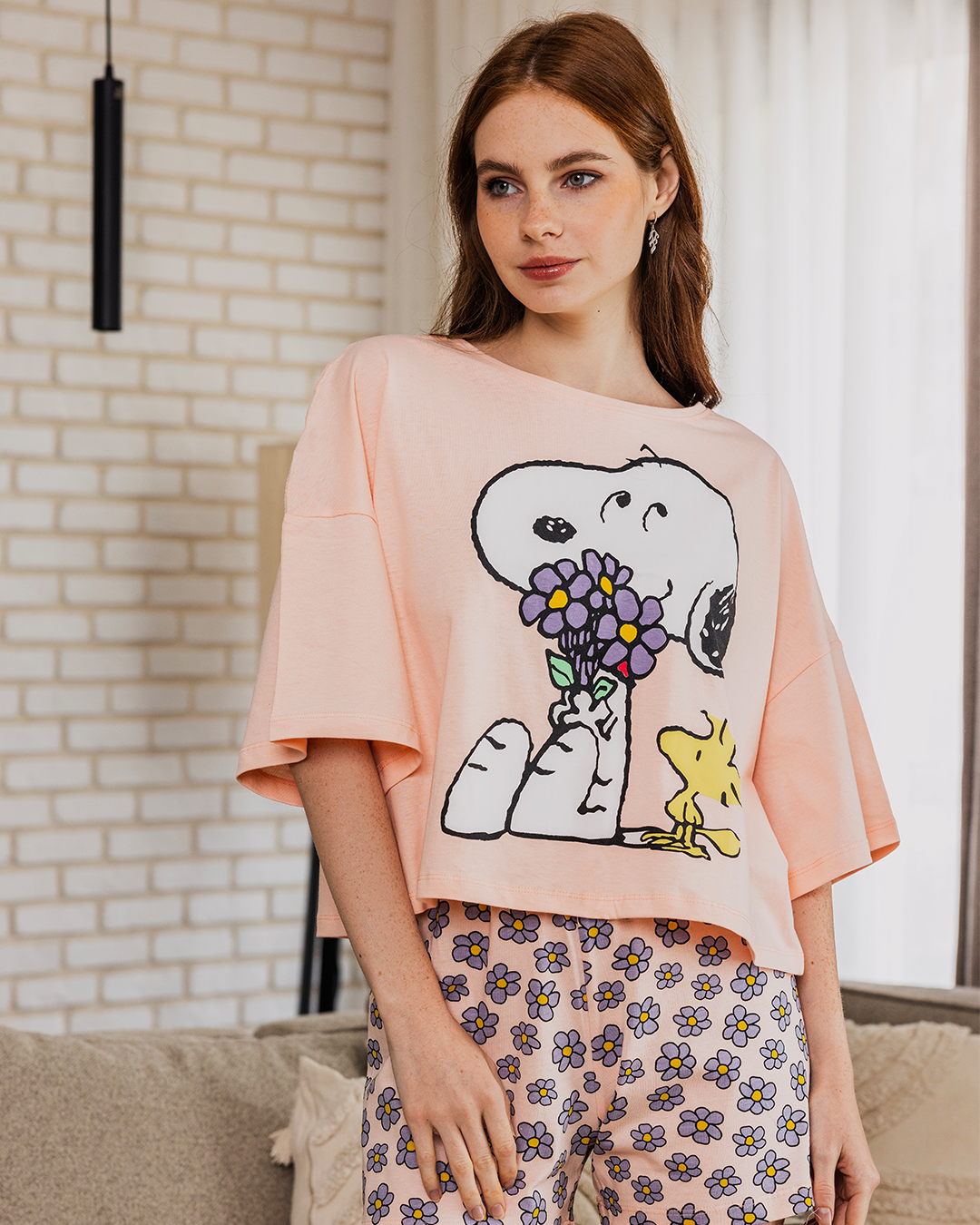 Snoopy Women's Over Size Snoopy Pajamas