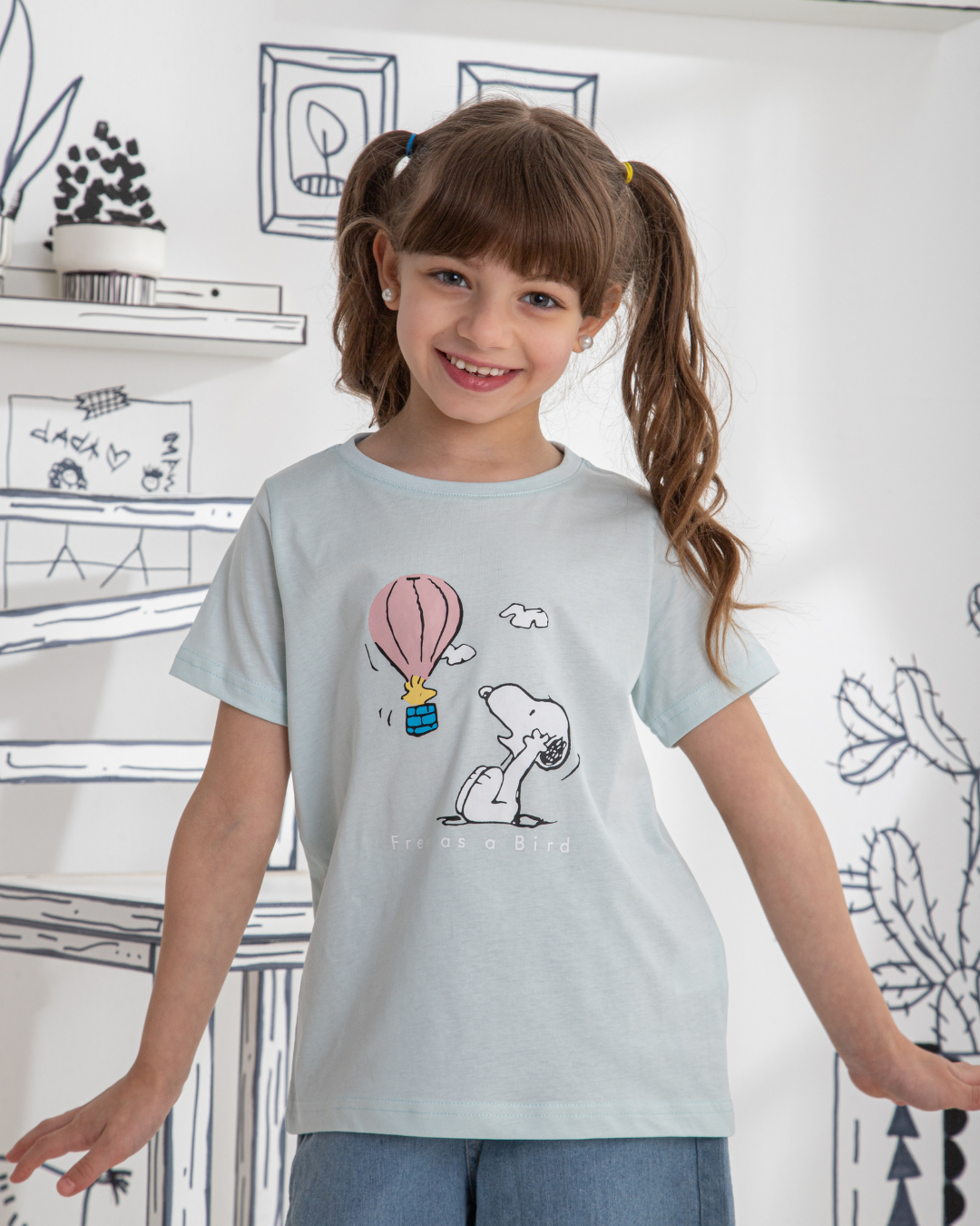 Snoopy girls half sleeve t-shirt