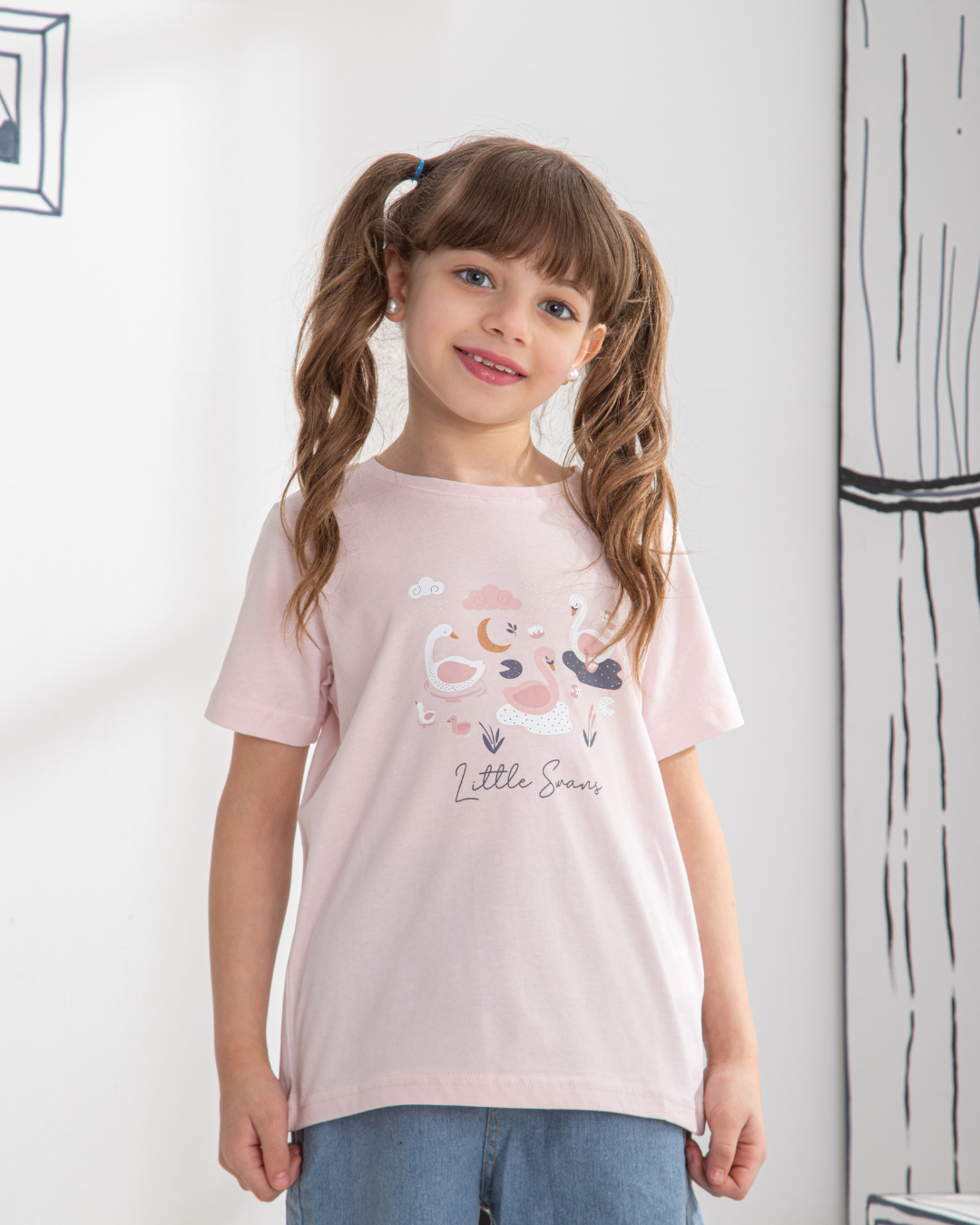 Little Swans Girls' Half Sleeve T-Shirt