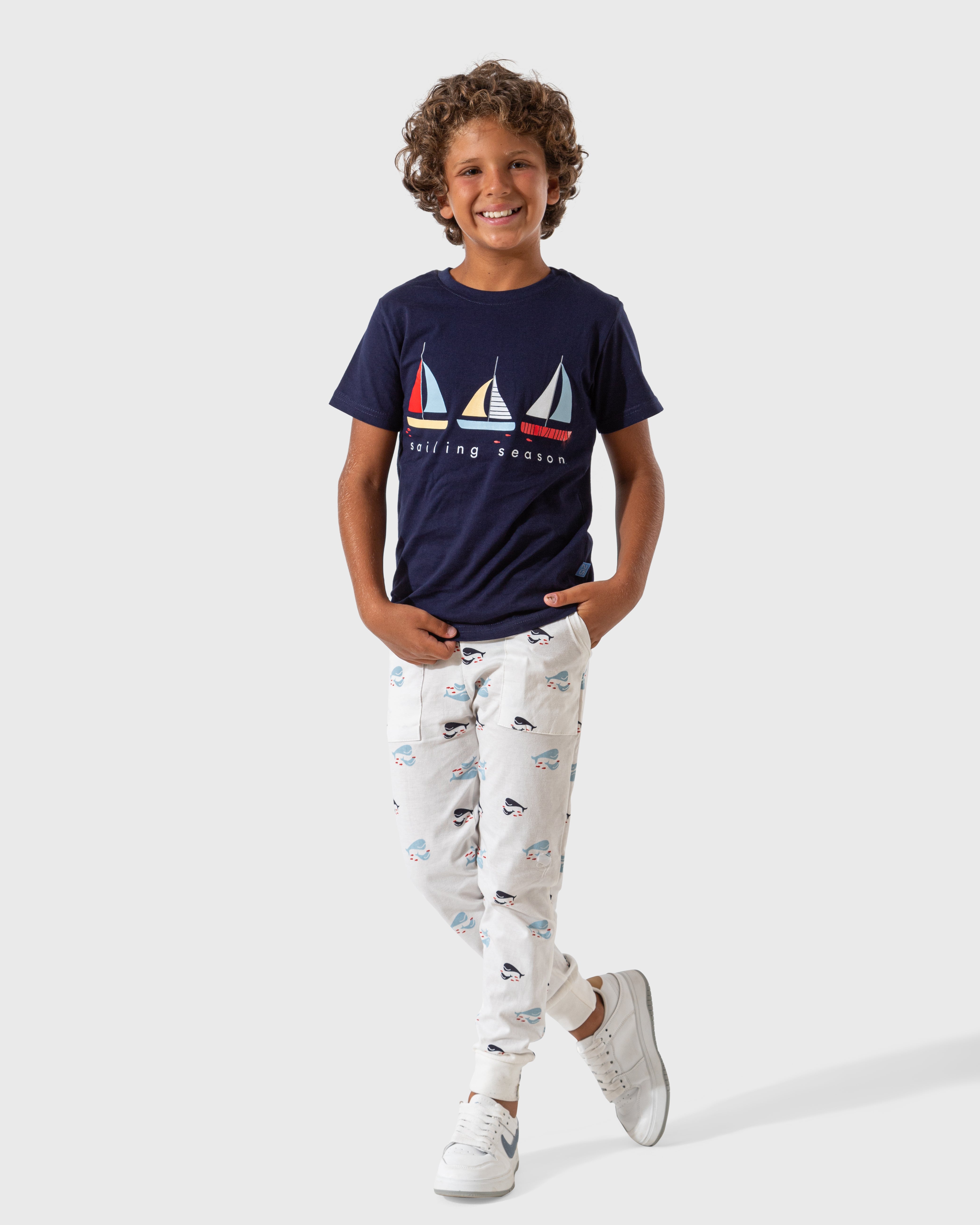 Sailing season My boys' half sleeve pajamas