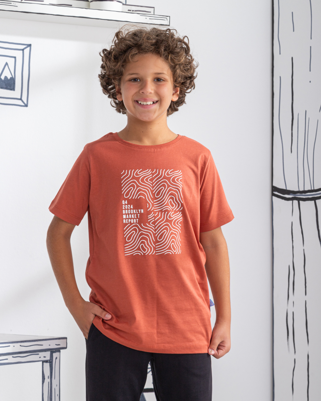 Finger Print Boys' T-shirt, half sleeves