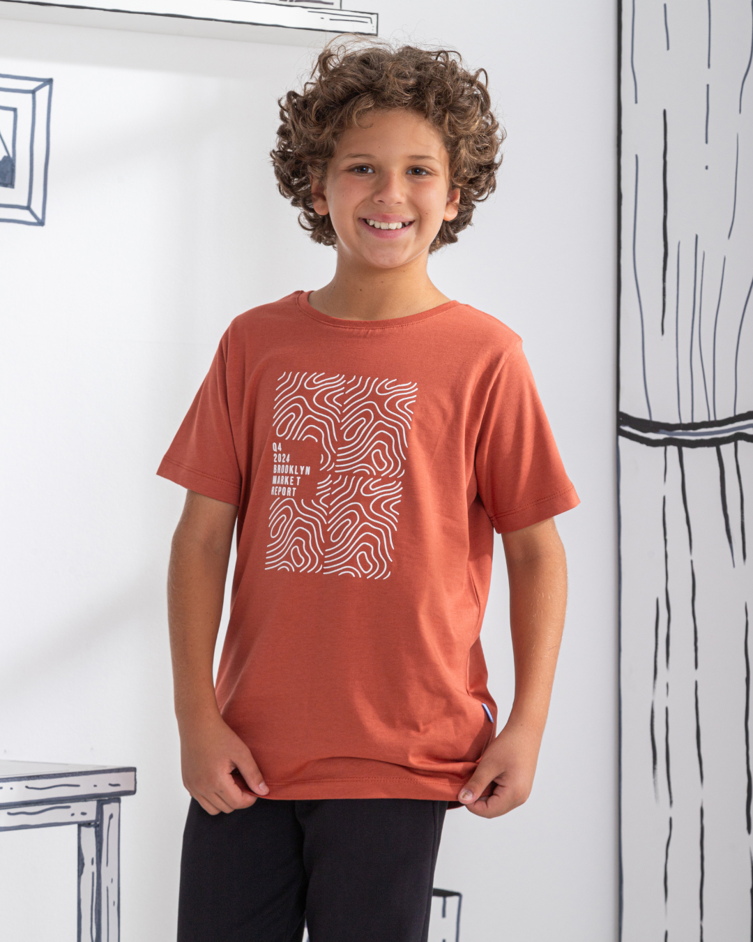 Finger Print Boys' T-shirt, half sleeves