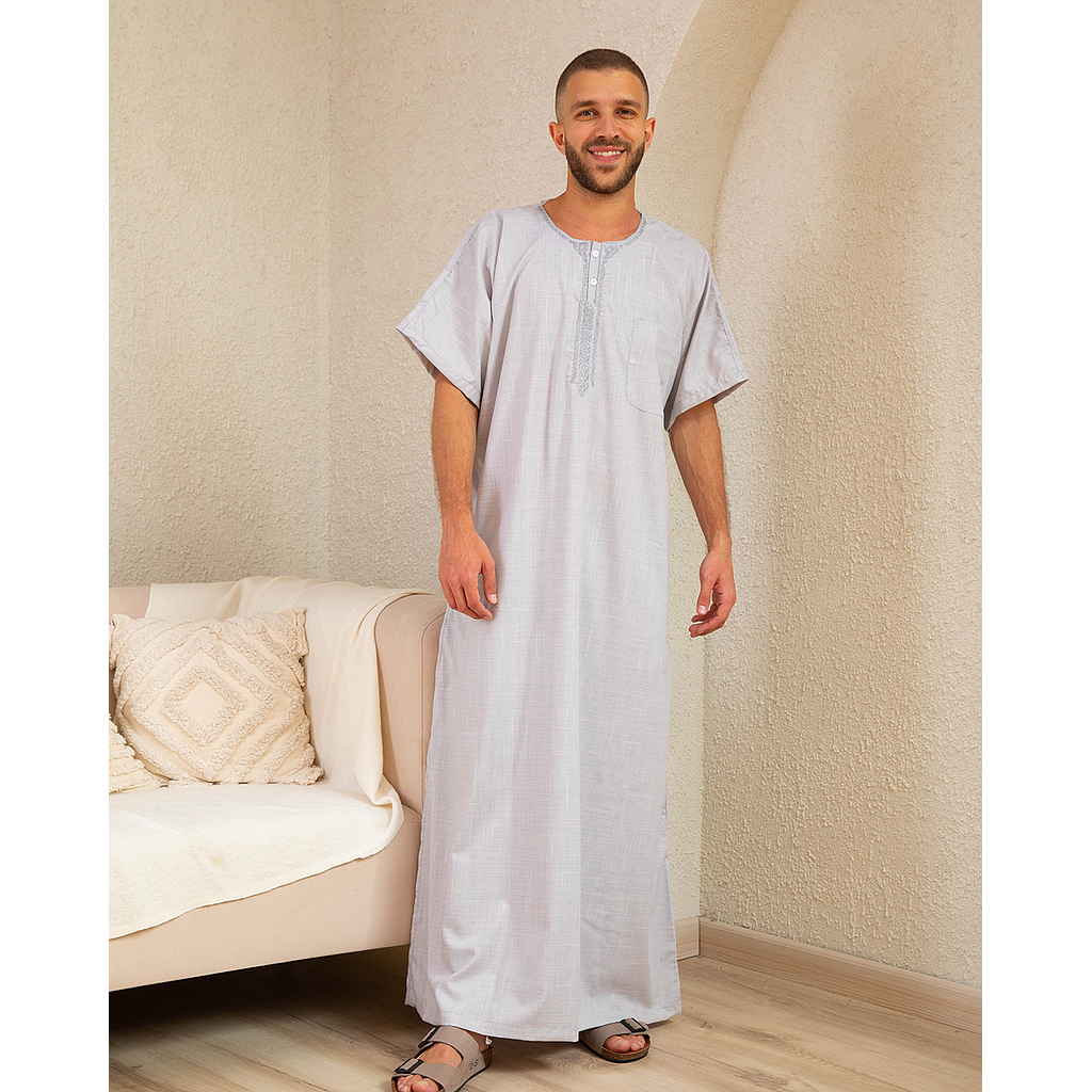 Jalabiya for men embroidered with buttons