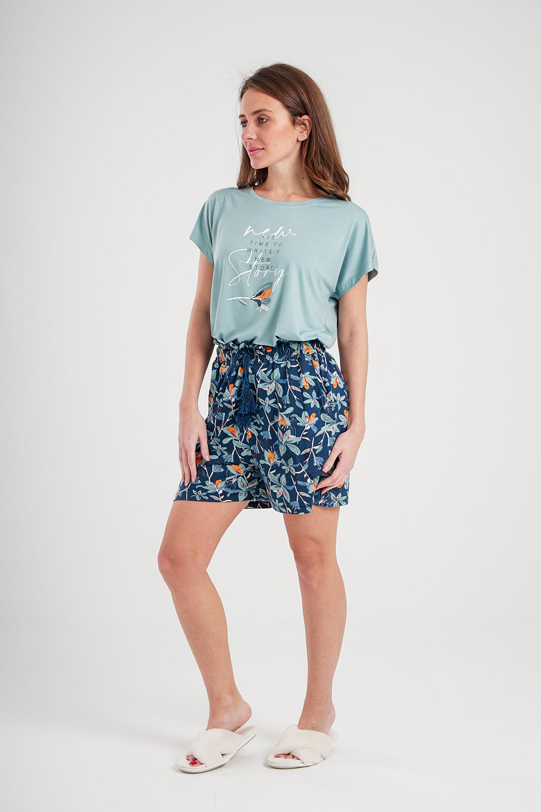 Women's pajama shorts with print