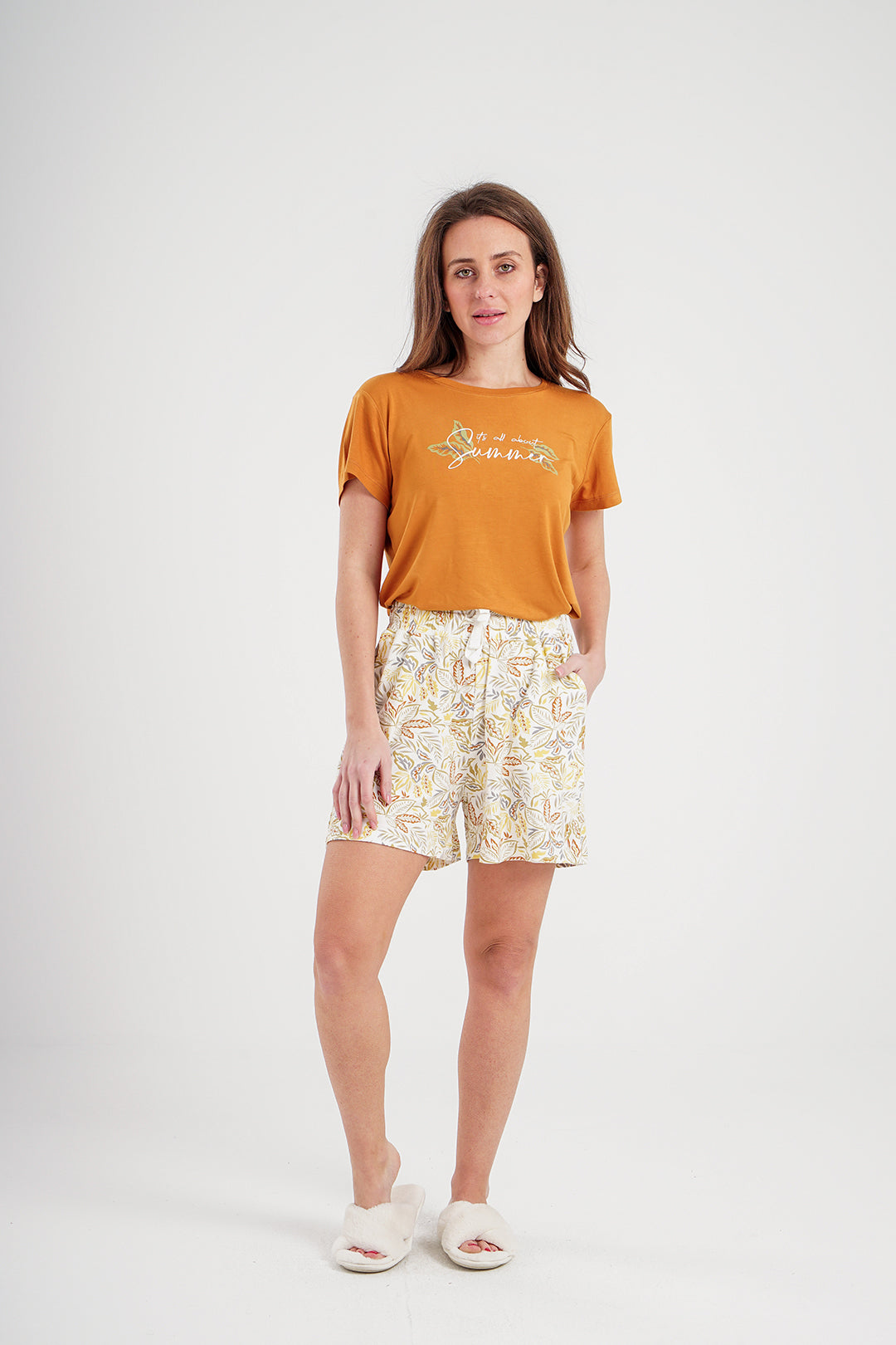 Women's pajama shorts with print