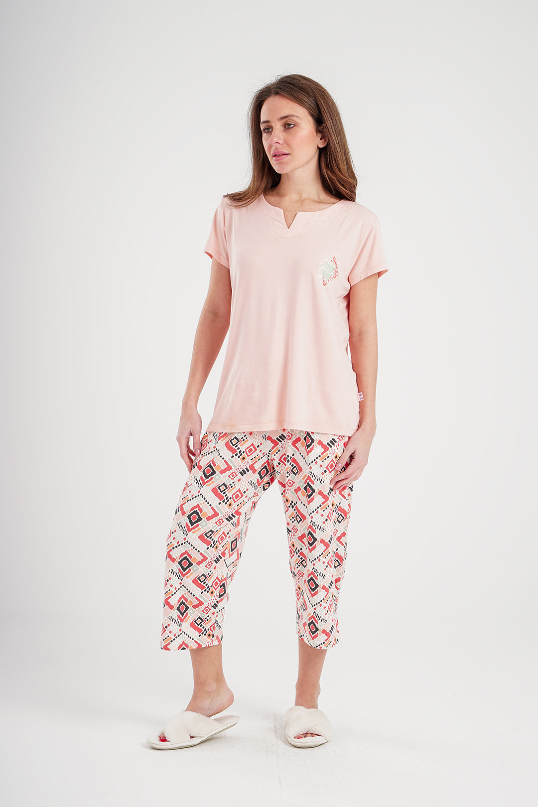 Abstract women's pajamas with viscose pentacore