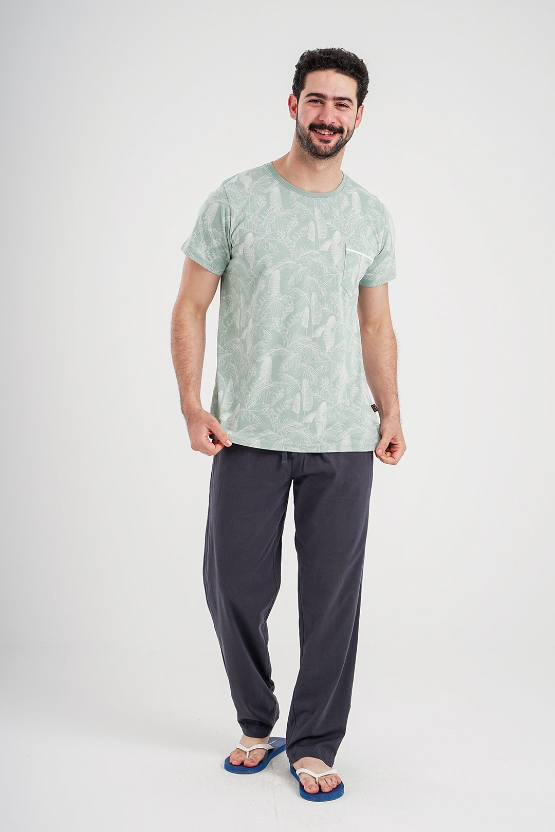 Make Smart Choice Men's Pajamas with Printed Pants