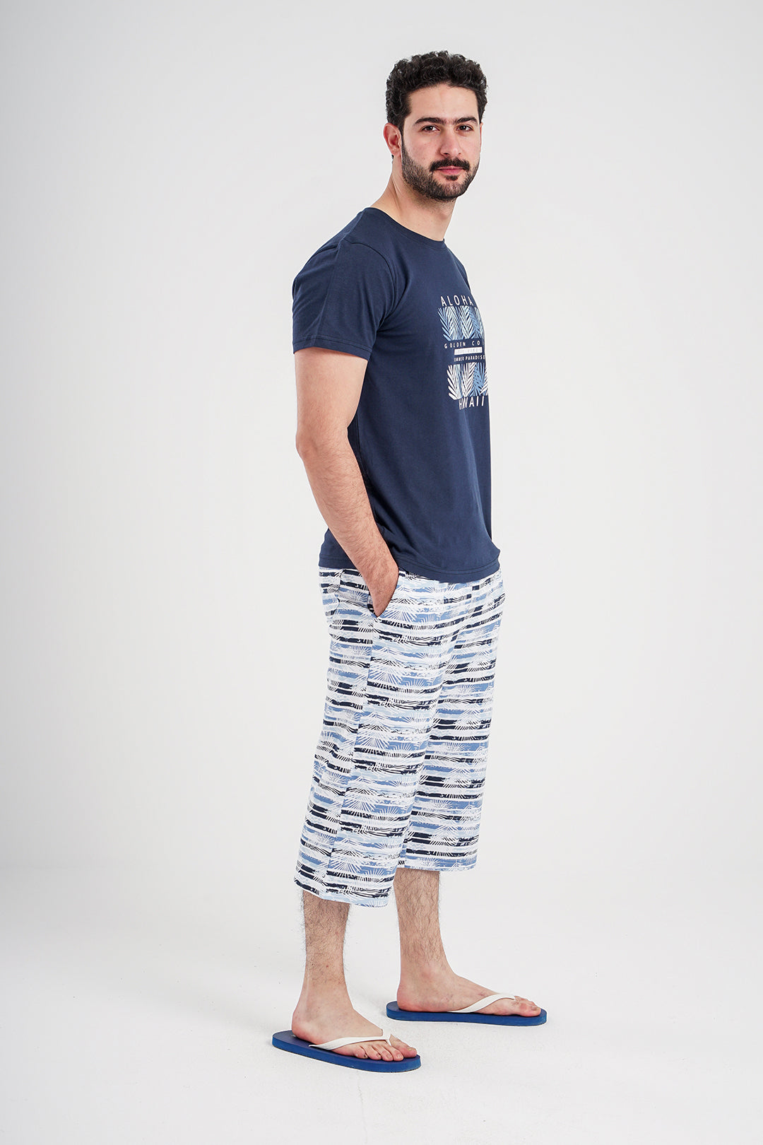 Aloha Hawaii Men's Pajama Shorts Printed