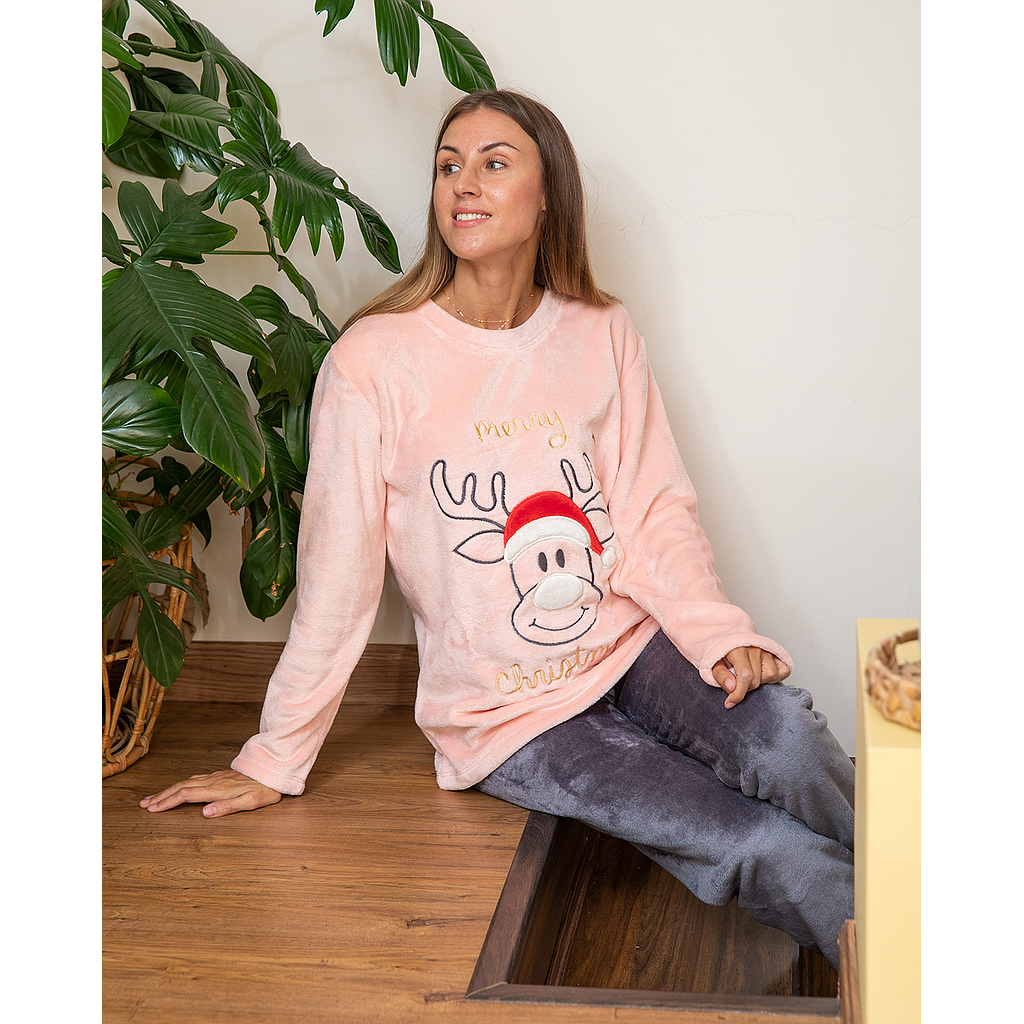 Polar women's pajamas embroidered with deer