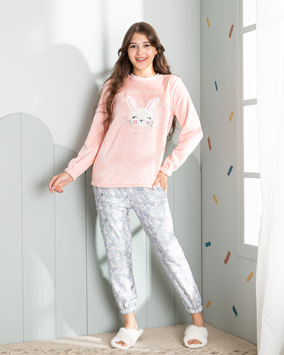 Bunny Polar Girls Pajamas
