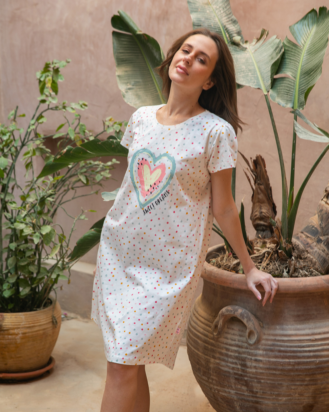 Sweet Dreams Women's Dotted Nightshirt