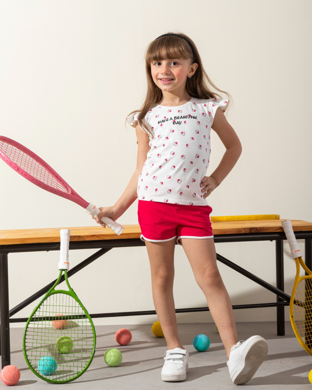 Girls' pajamas, tennis shorts